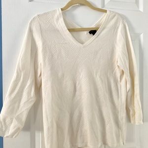 Ann Taylor Factory cream textured sweater